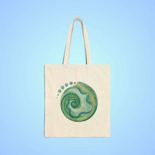 Blue Abyss Spiral Tote Bag
