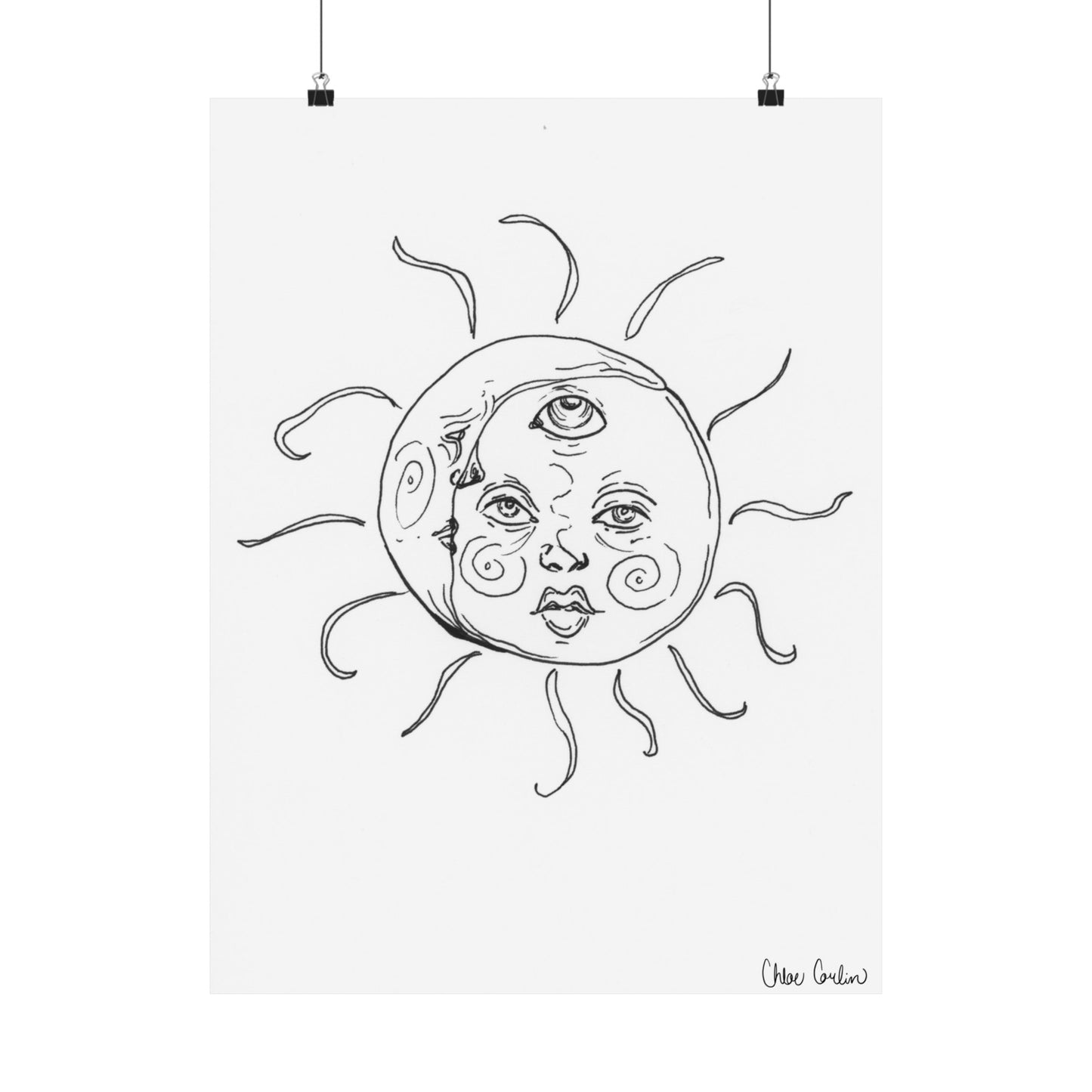 Sun and Moon print