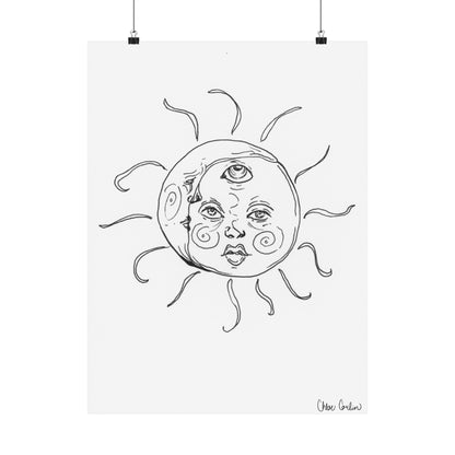 Sun and Moon print