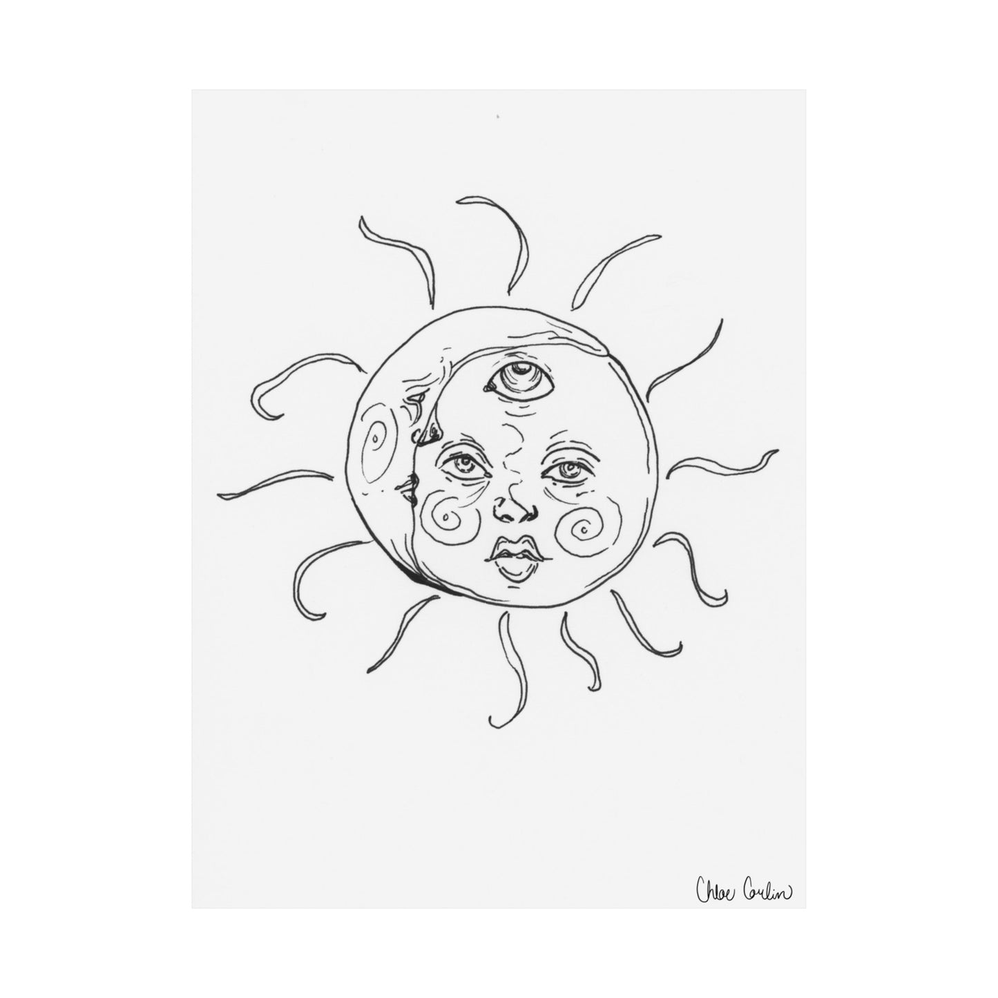 Sun and Moon print