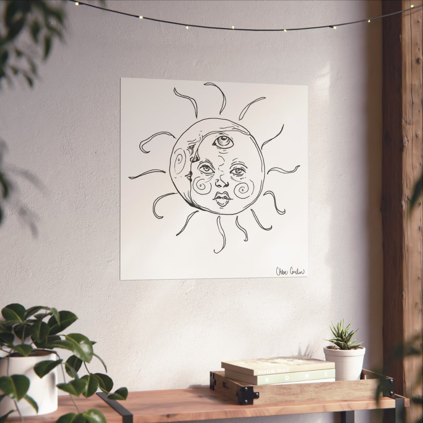 Sun and Moon print