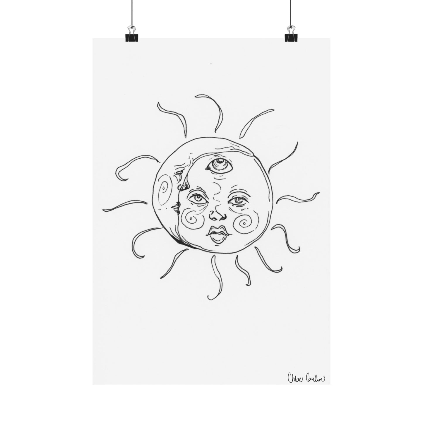 Sun and Moon print