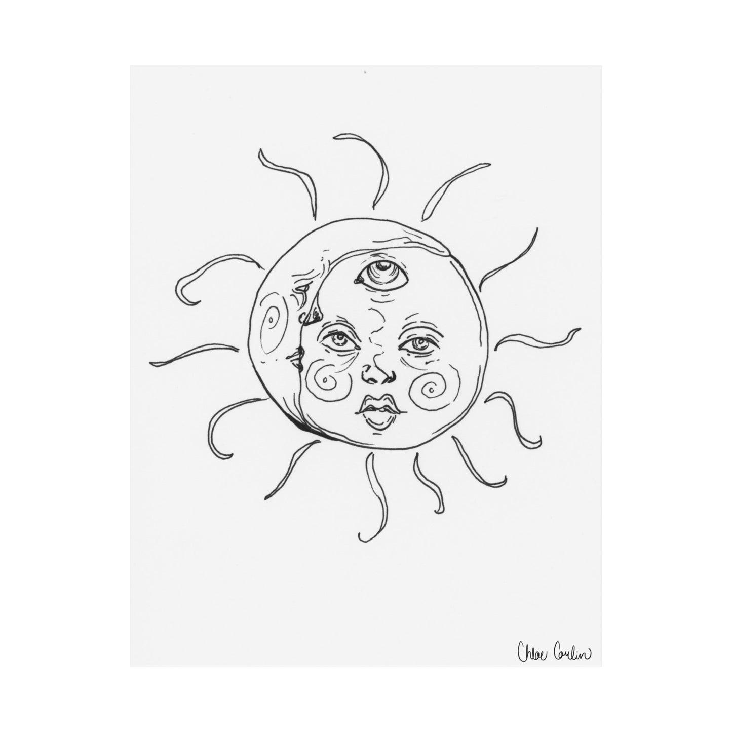 Sun and Moon print