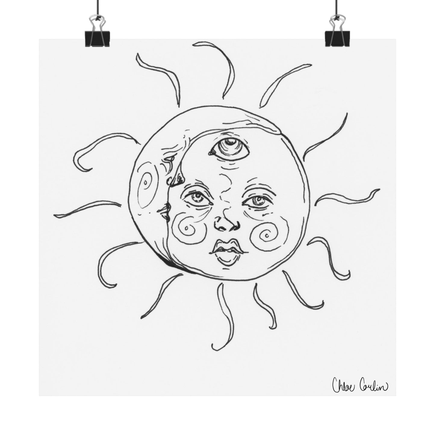 Sun and Moon print