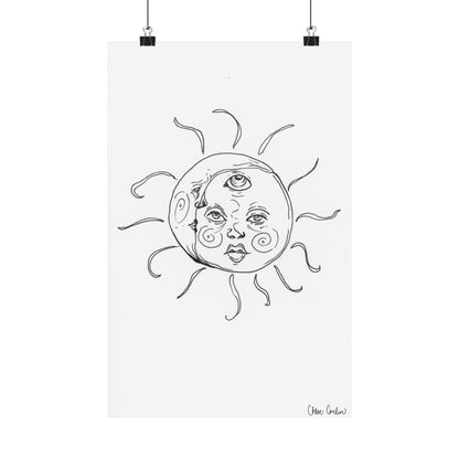 Sun and Moon print