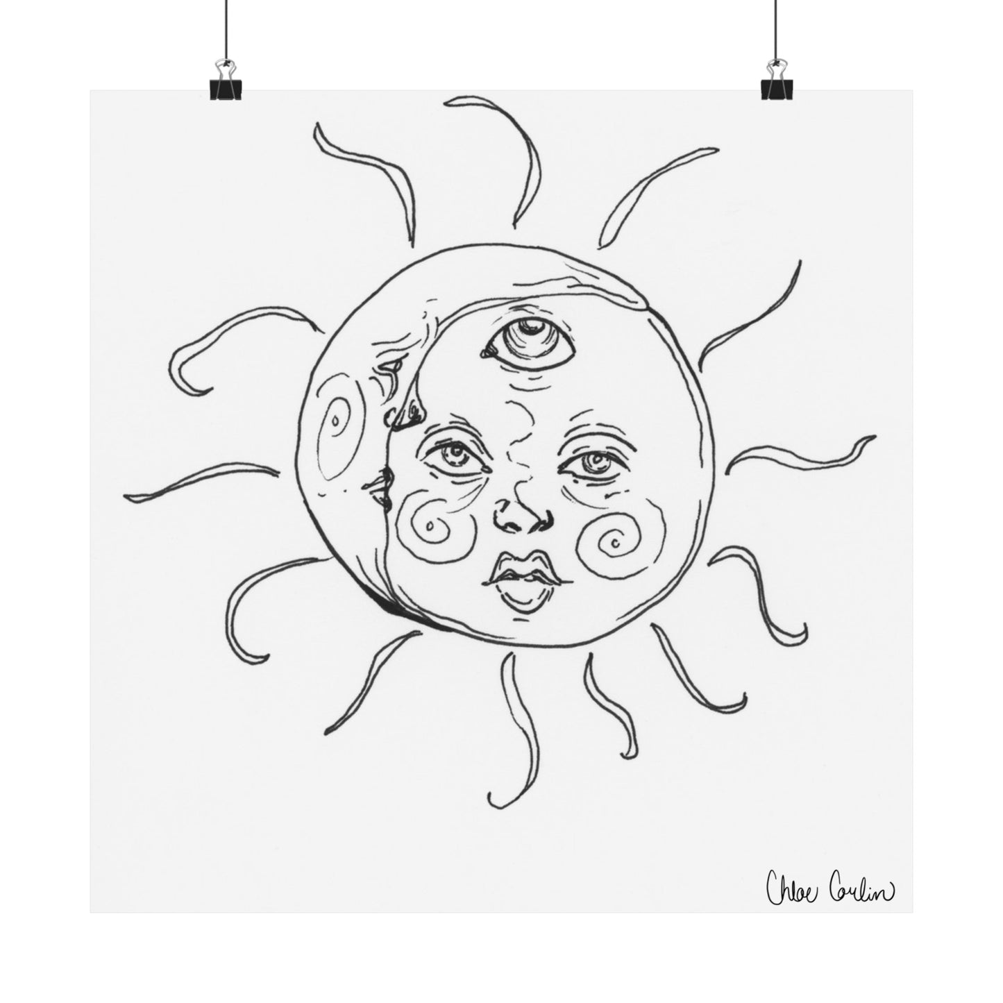 Sun and Moon print