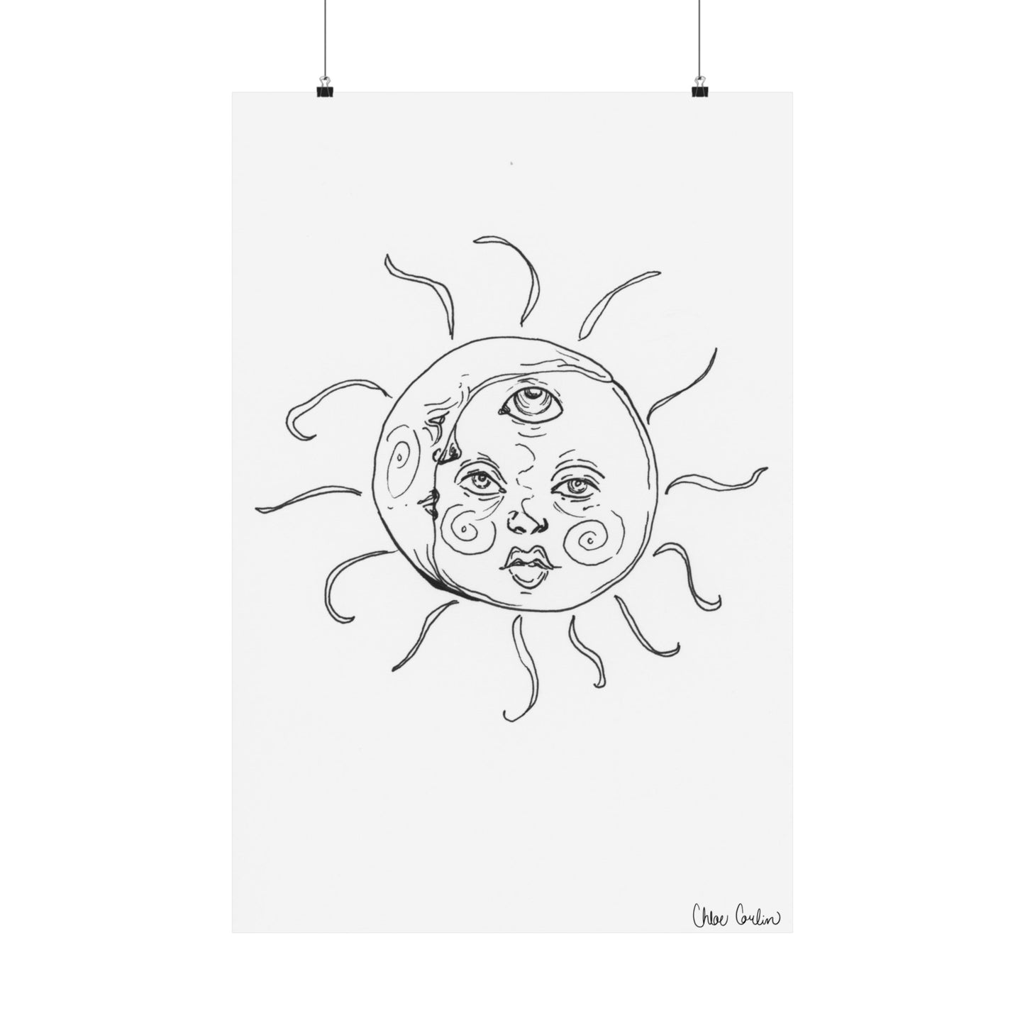 Sun and Moon print