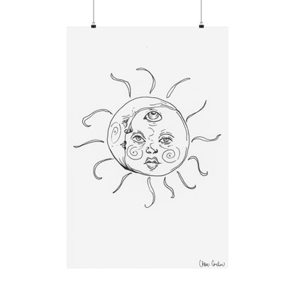 Sun and Moon print