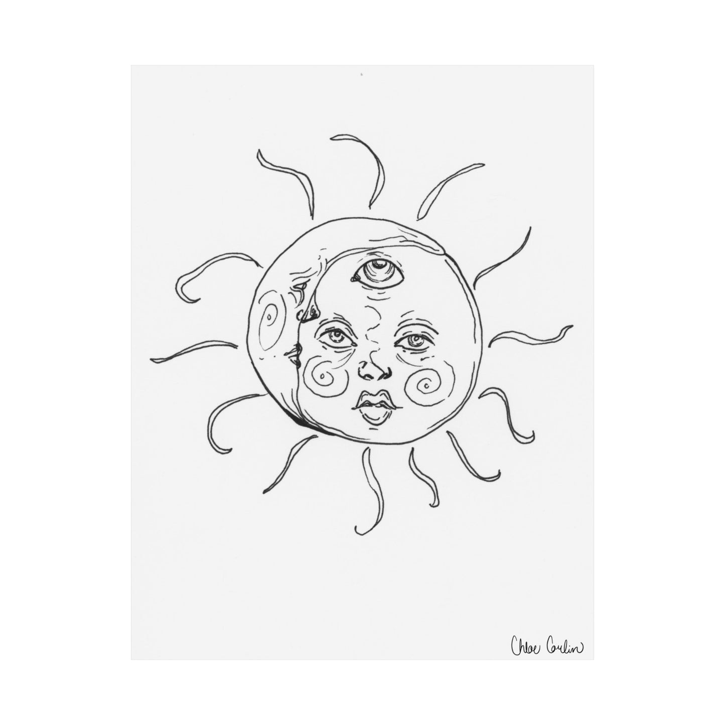 Sun and Moon print