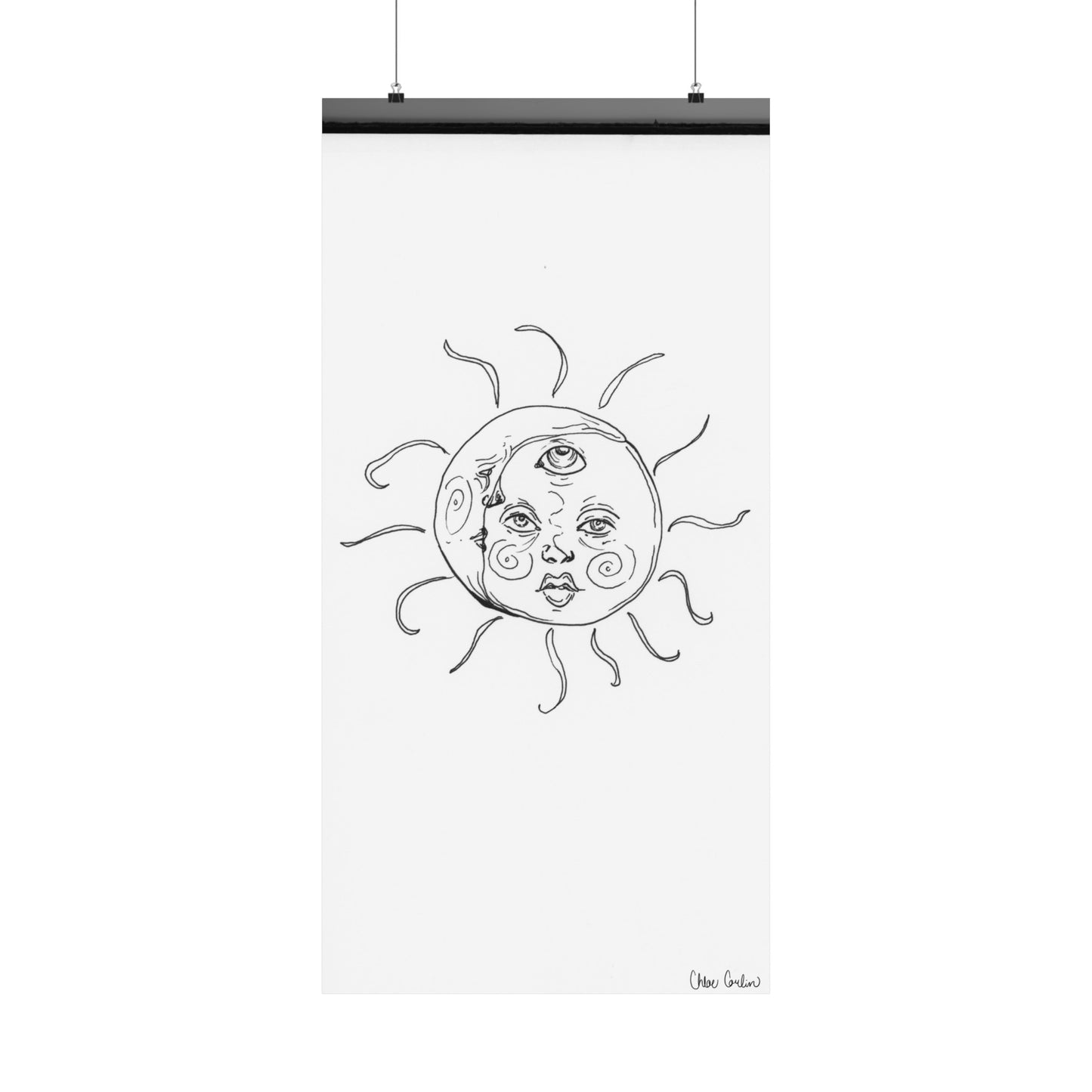 Sun and Moon print