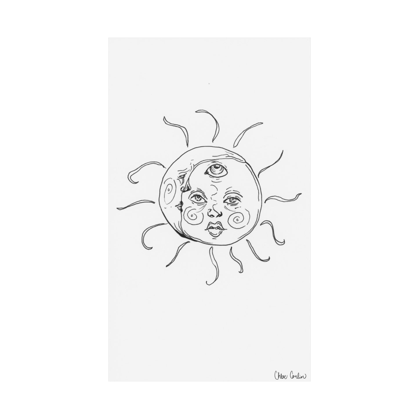 Sun and Moon print