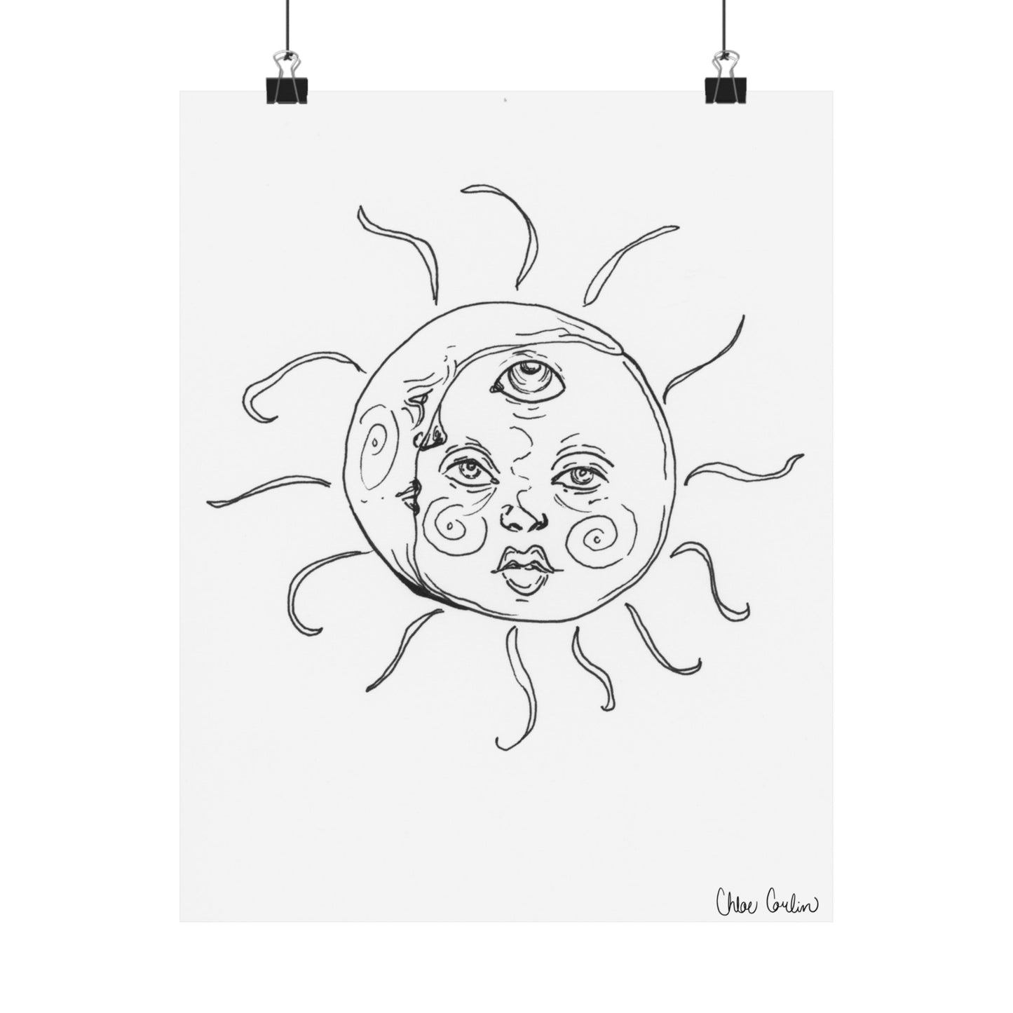 Sun and Moon print