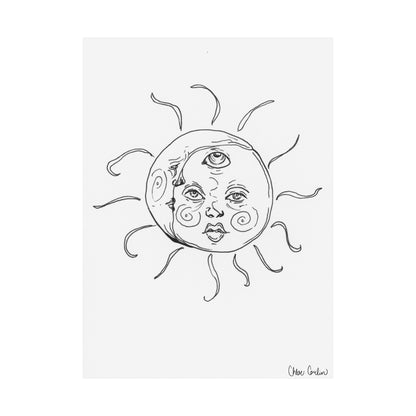 Sun and Moon print