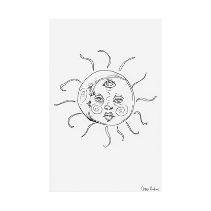 Sun and Moon print