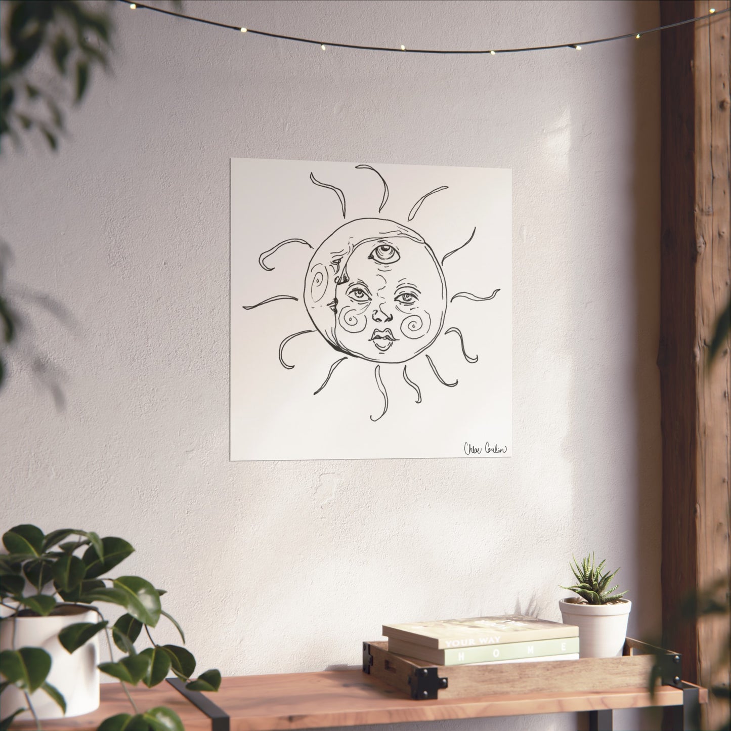 Sun and Moon print