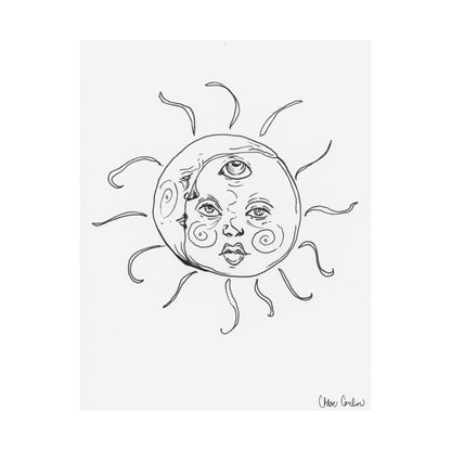 Sun and Moon print