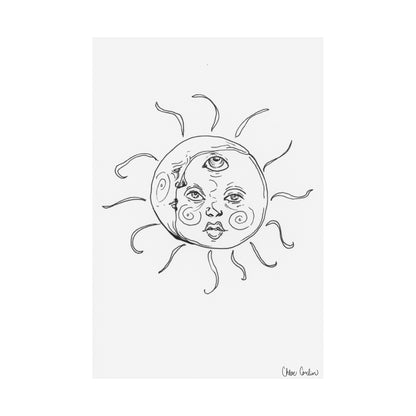 Sun and Moon print