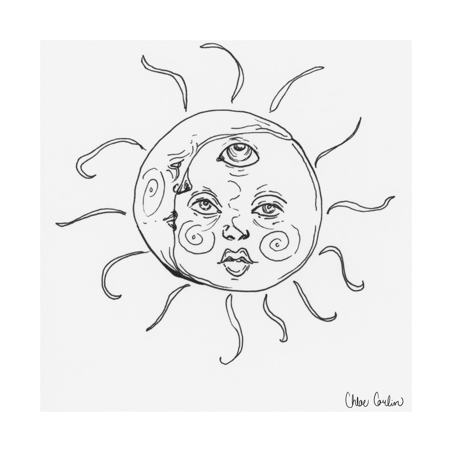 Sun and Moon print