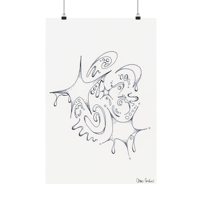 Celestial Dripping Stars Print