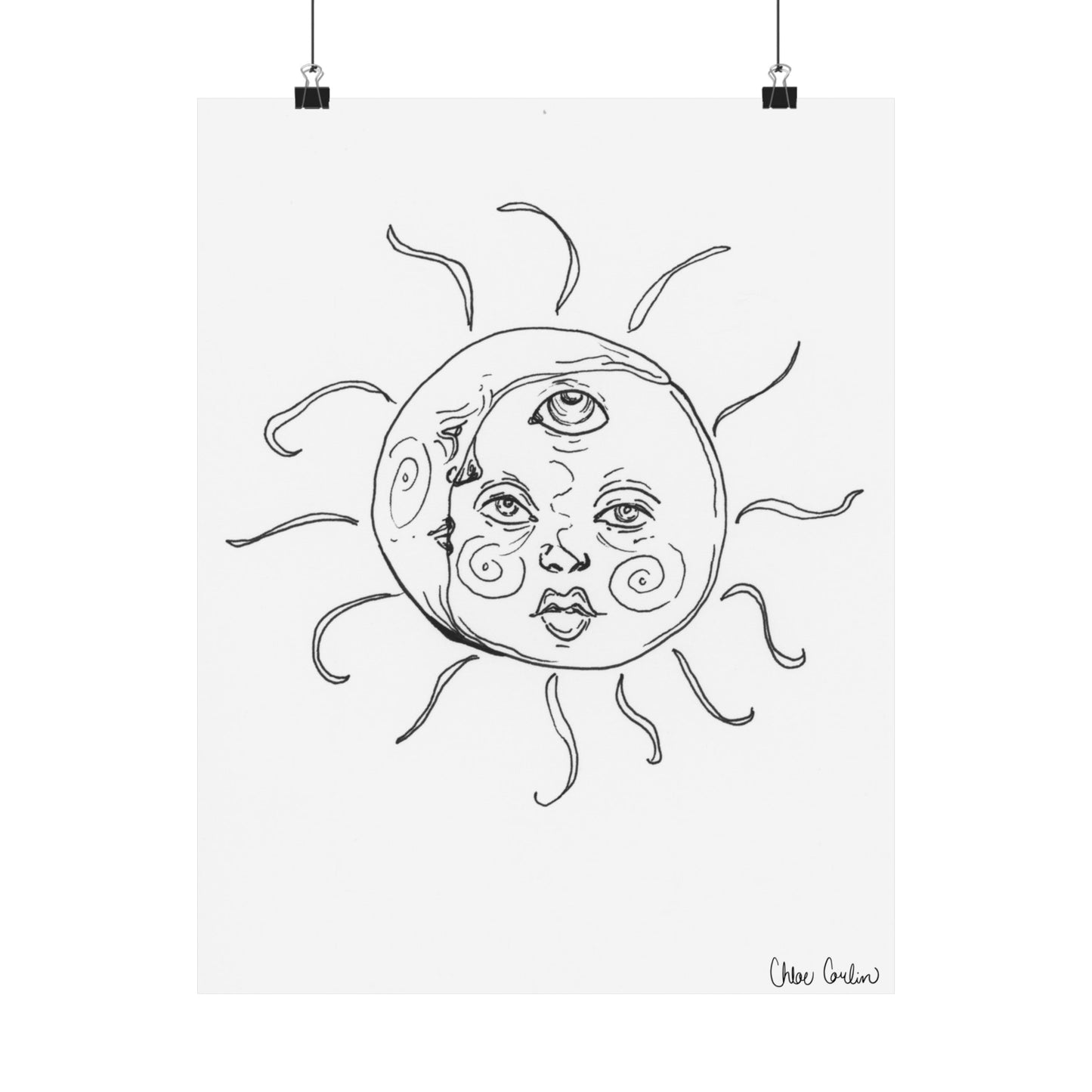 Sun and Moon print