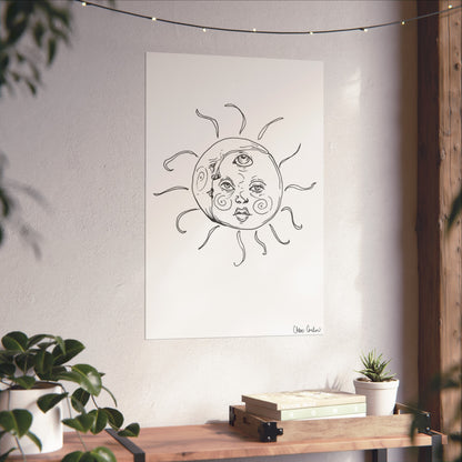 Sun and Moon print