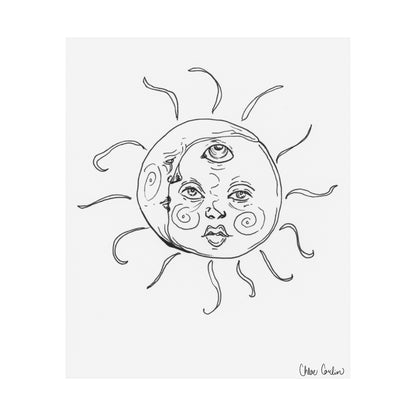 Sun and Moon print