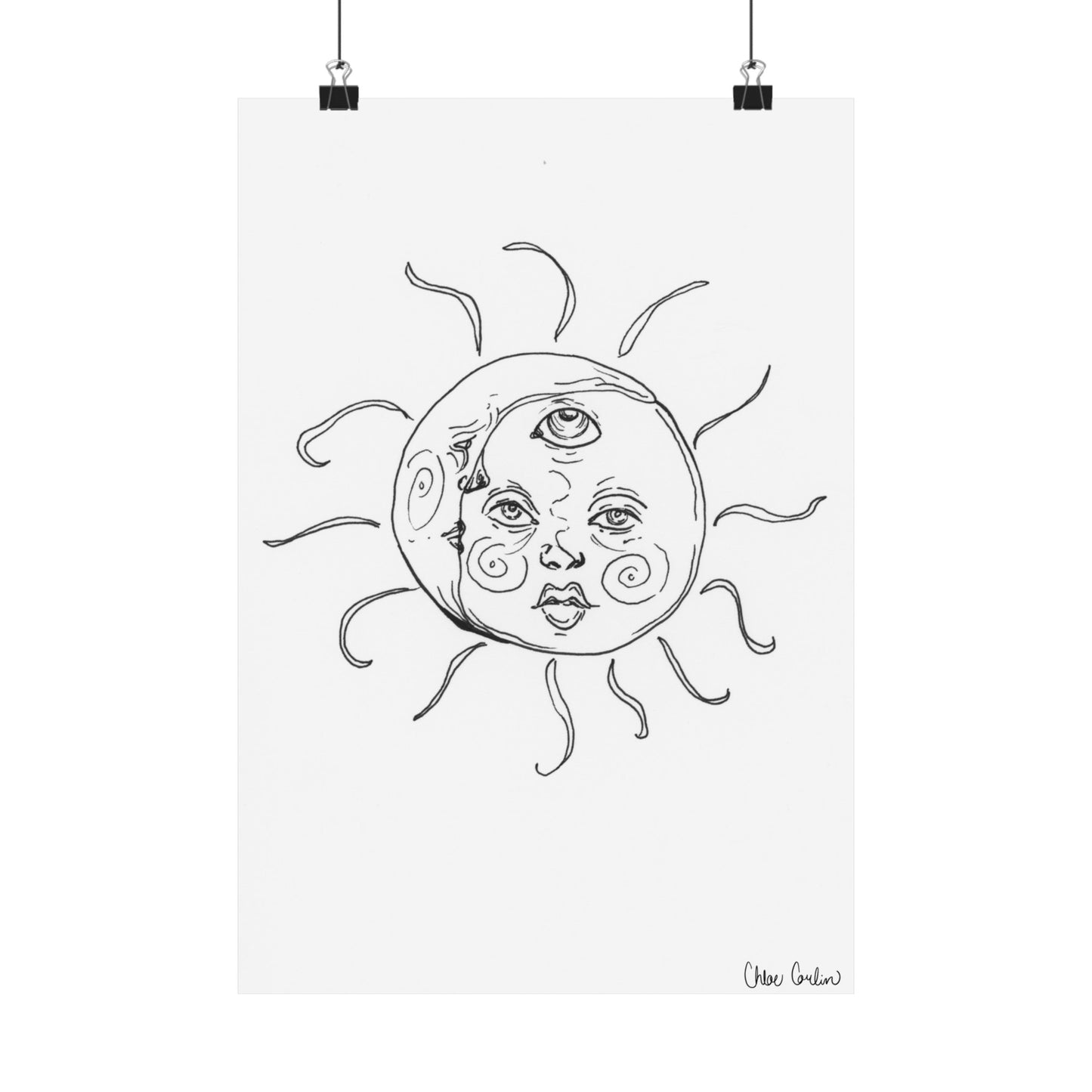 Sun and Moon print