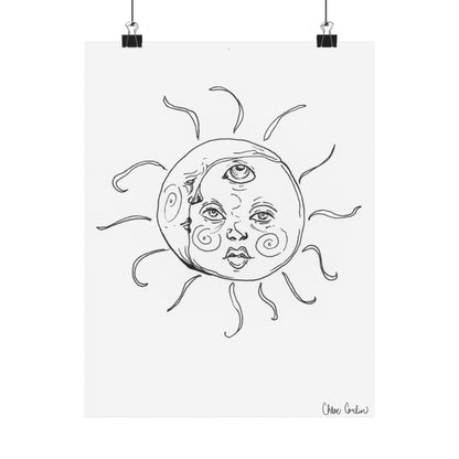 Sun and Moon print