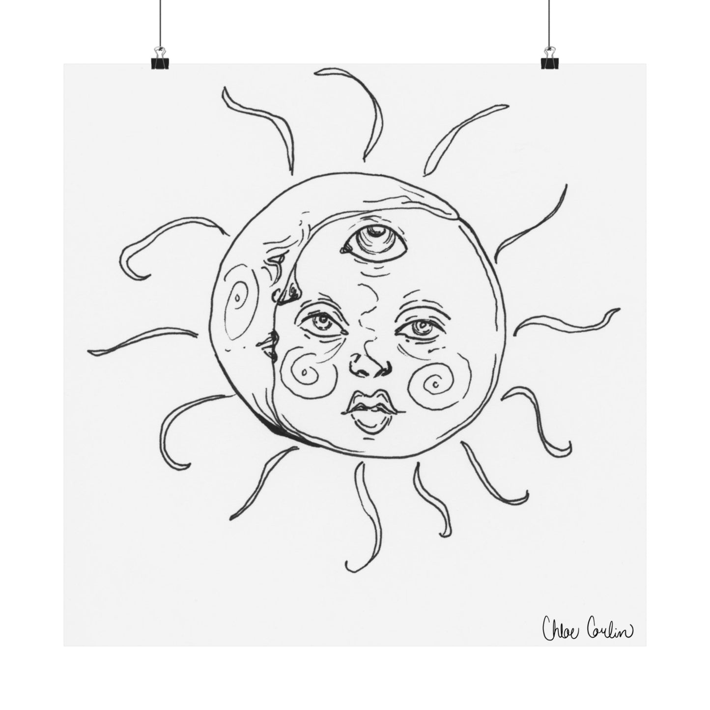 Sun and Moon print