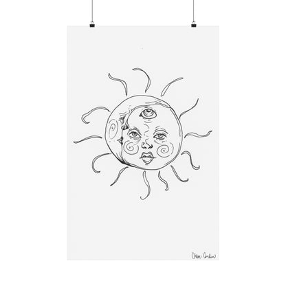 Sun and Moon print