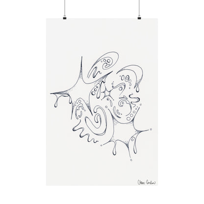 Celestial Dripping Stars Print