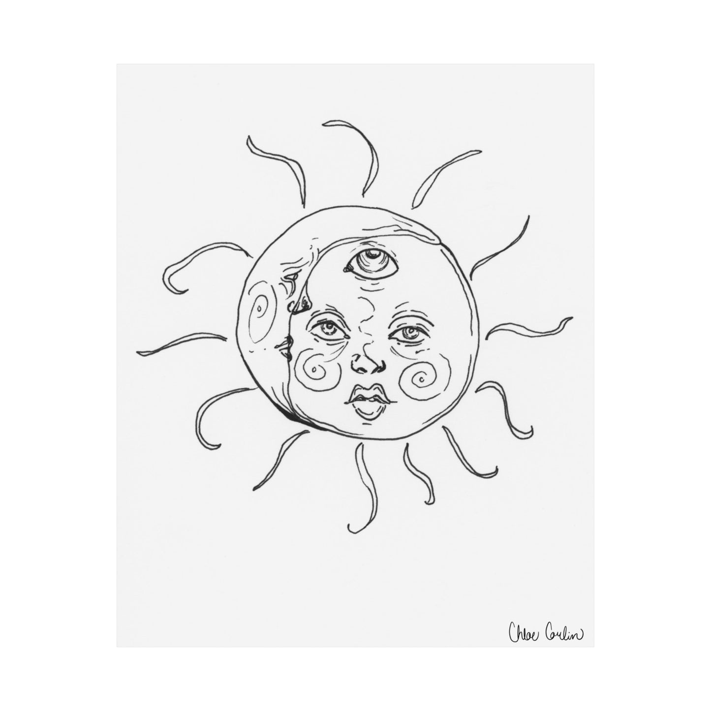 Sun and Moon print