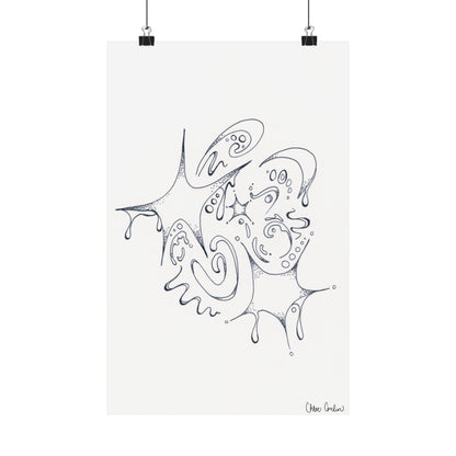 Celestial Dripping Stars Print