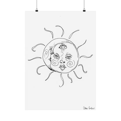 Sun and Moon print