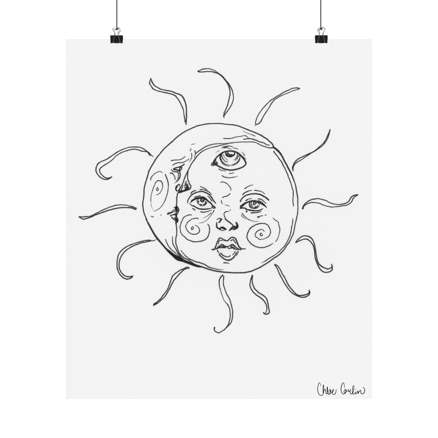 Sun and Moon print