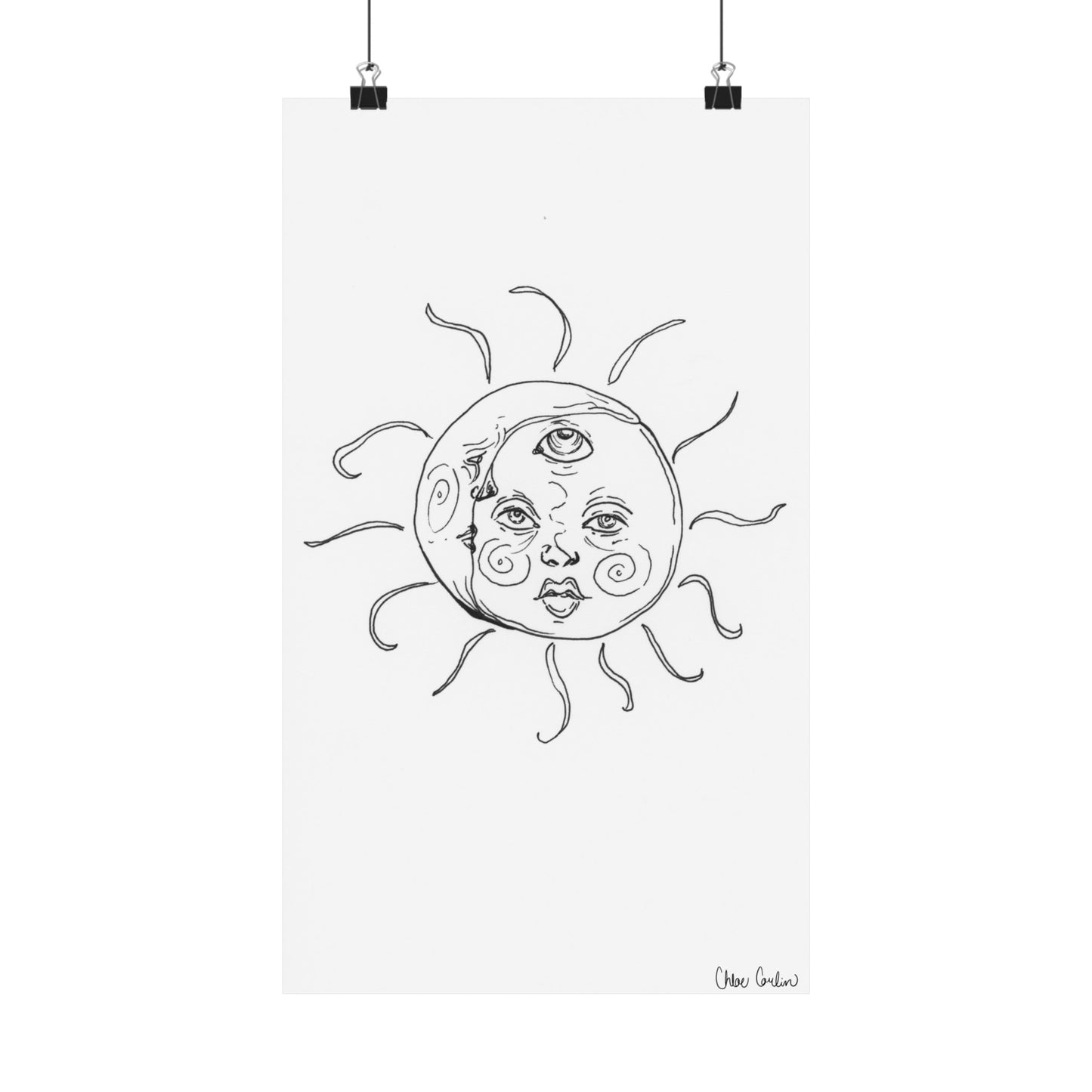 Sun and Moon print