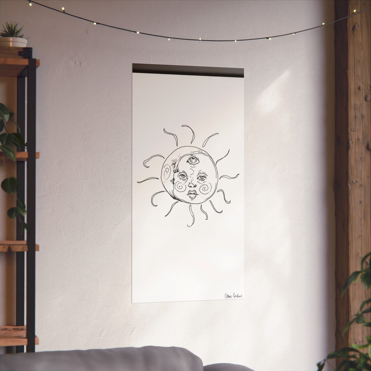 Sun and Moon print