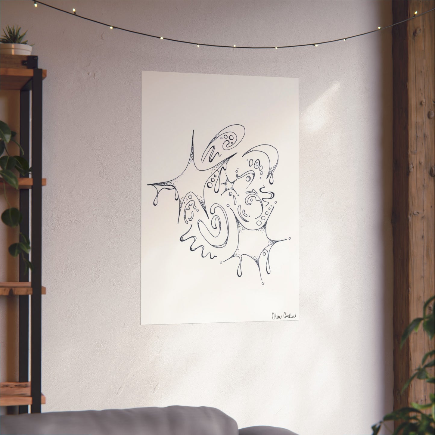 Celestial Dripping Stars Print