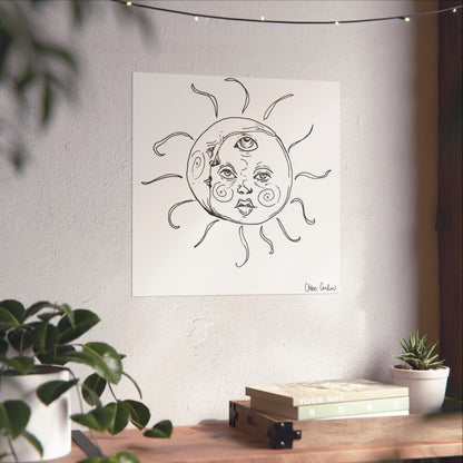 Sun and Moon print