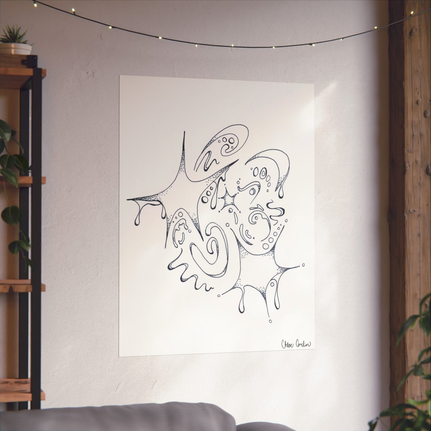 Celestial Dripping Stars Print