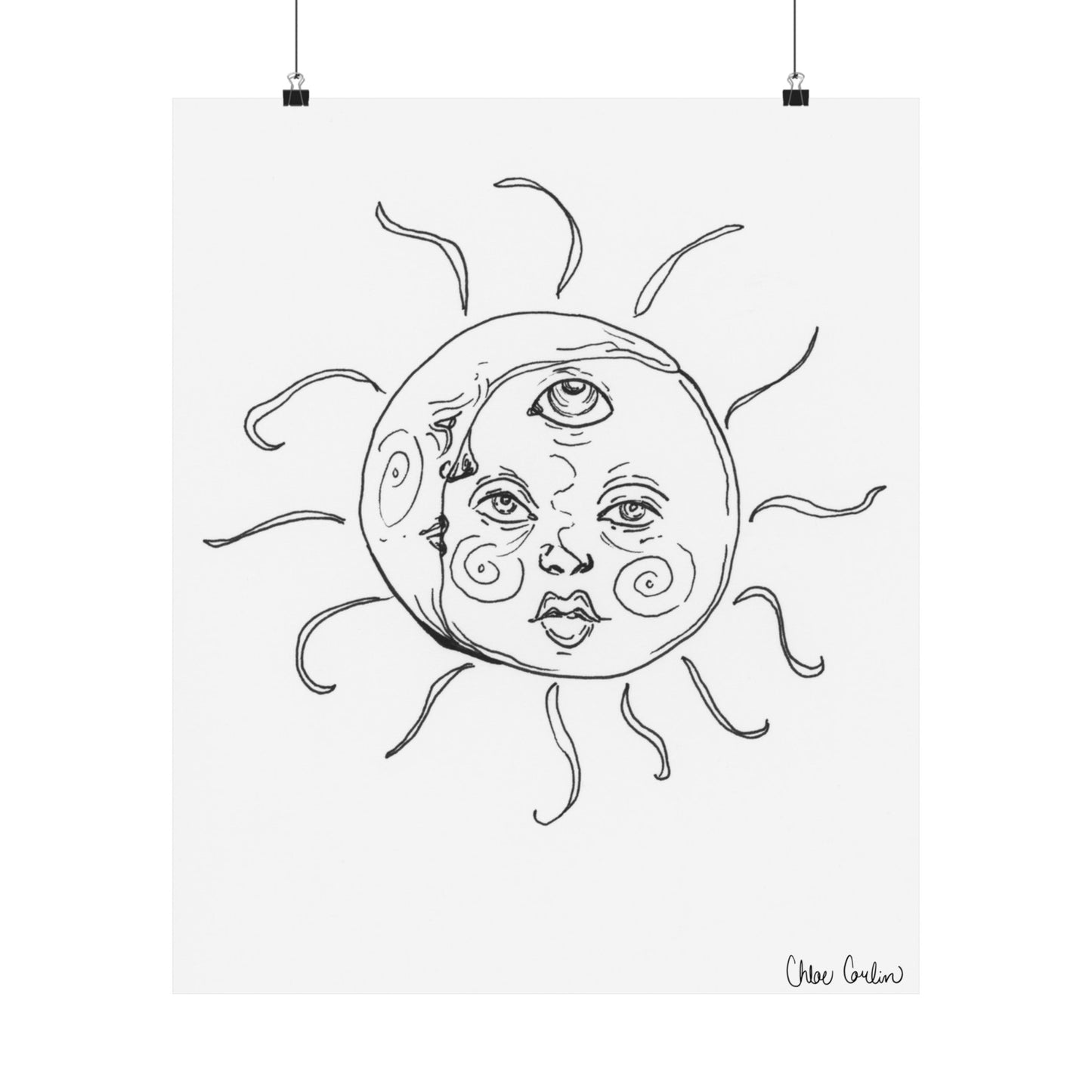 Sun and Moon print