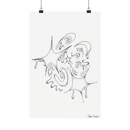 Celestial Dripping Stars Print