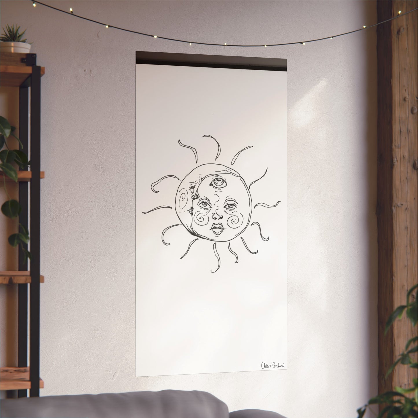 Sun and Moon print