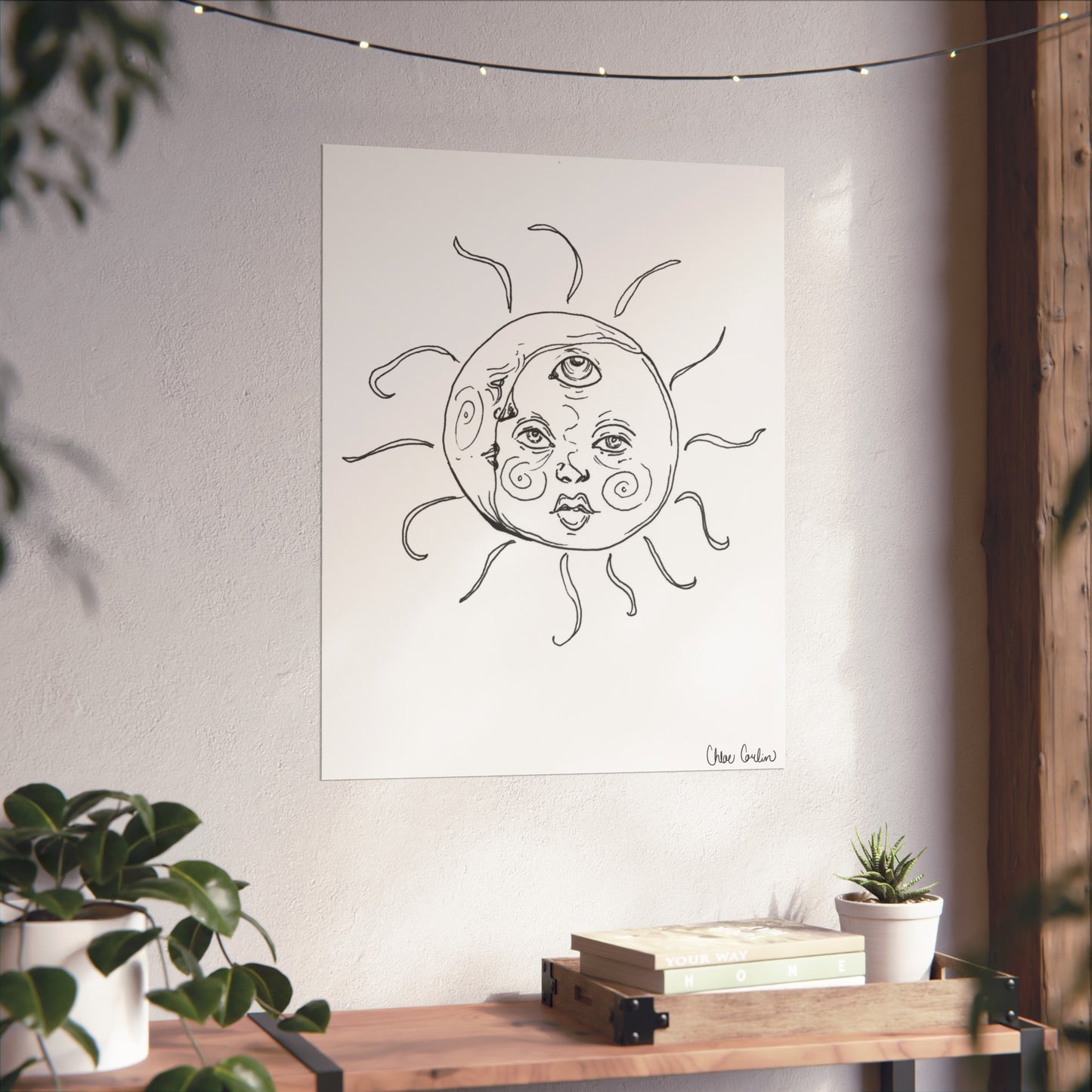 Sun and Moon print