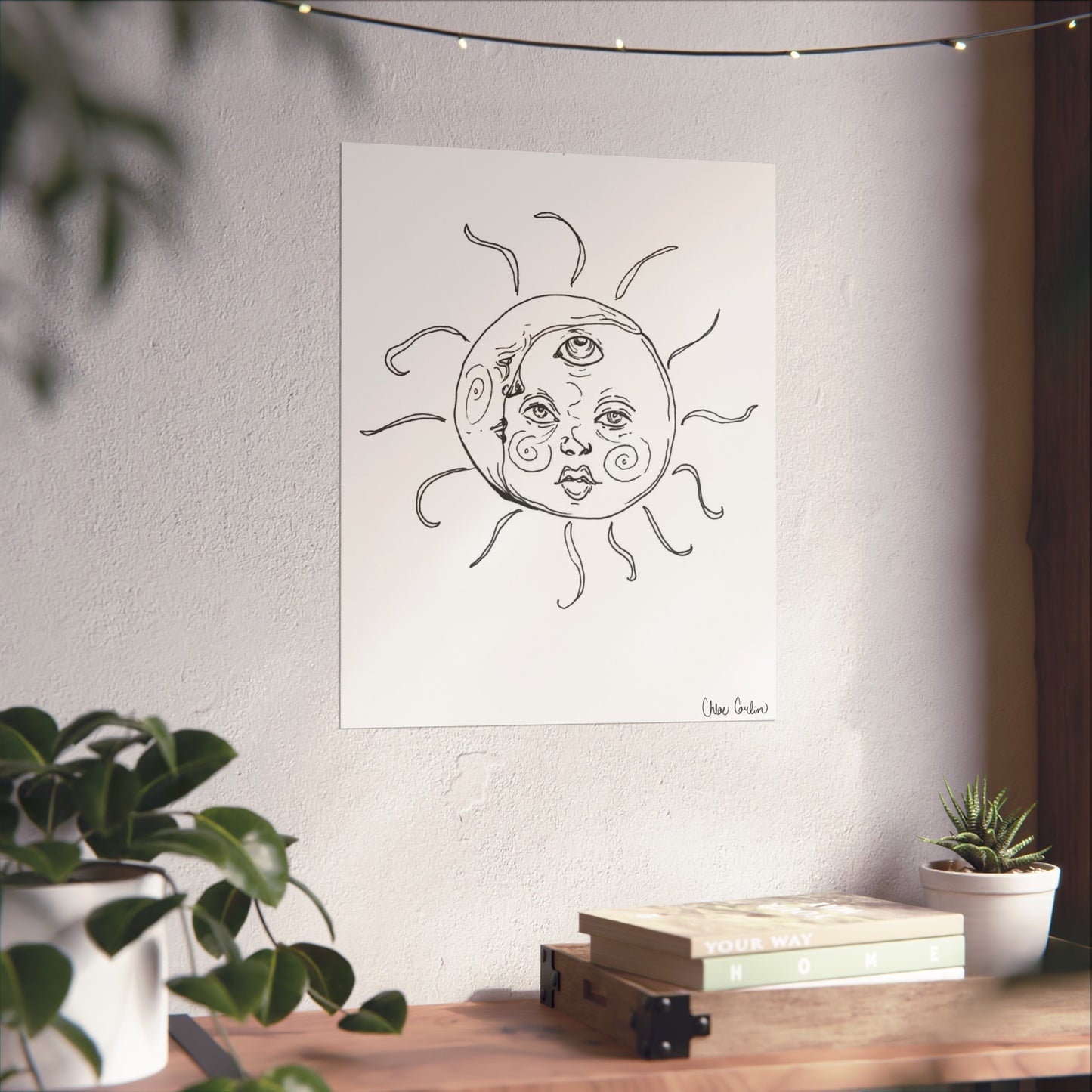 Sun and Moon print