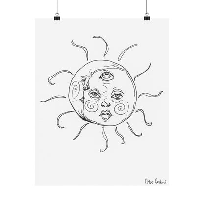 Sun and Moon print