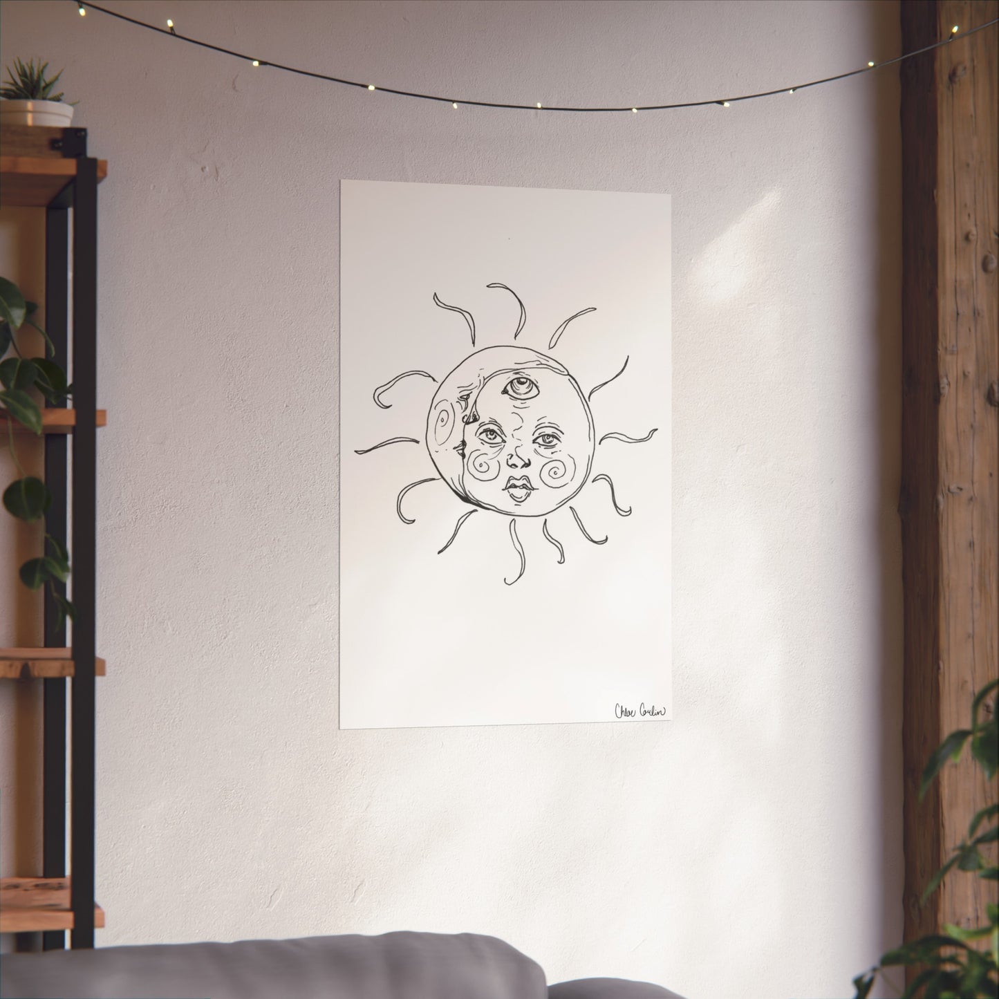 Sun and Moon print