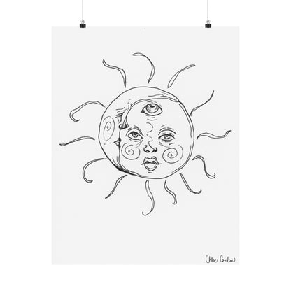 Sun and Moon print