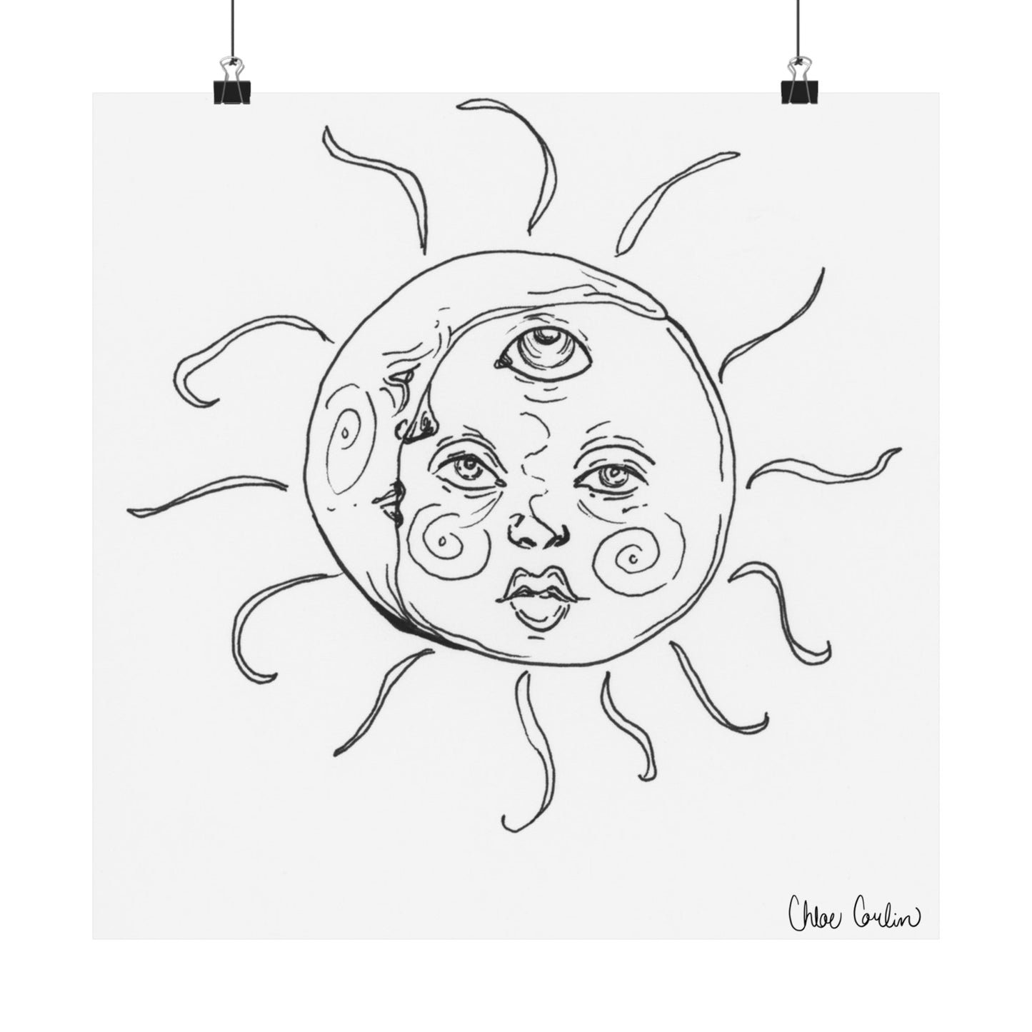 Sun and Moon print