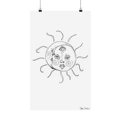 Sun and Moon print